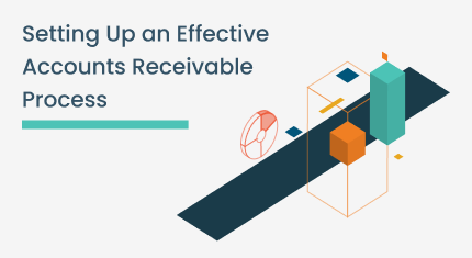Setting up an effective accounts receivable process text and illustrative graphic design
