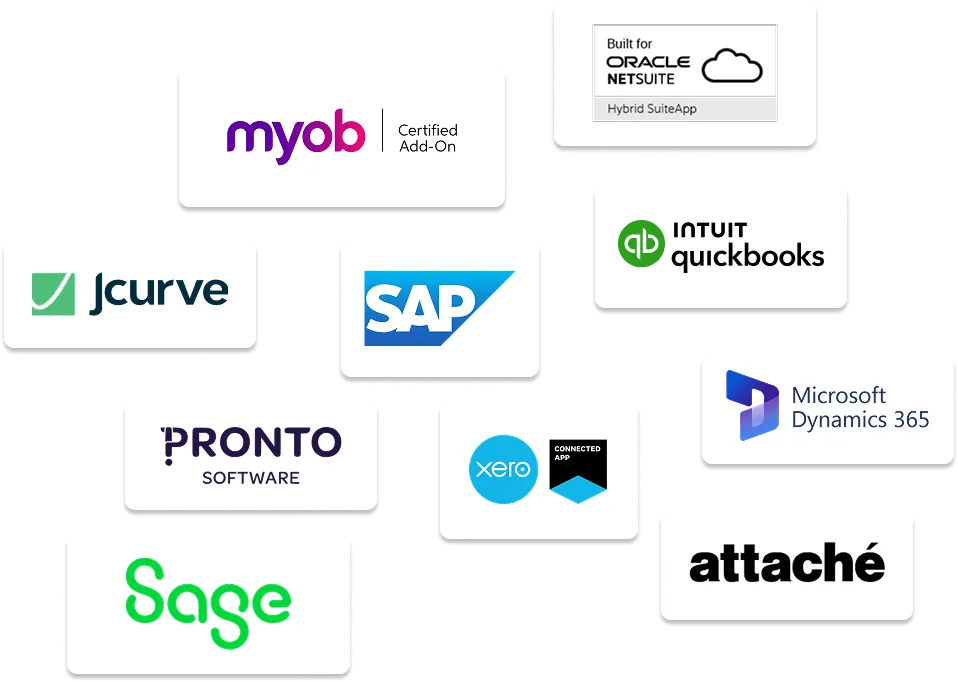 ezyCollect integration software logos