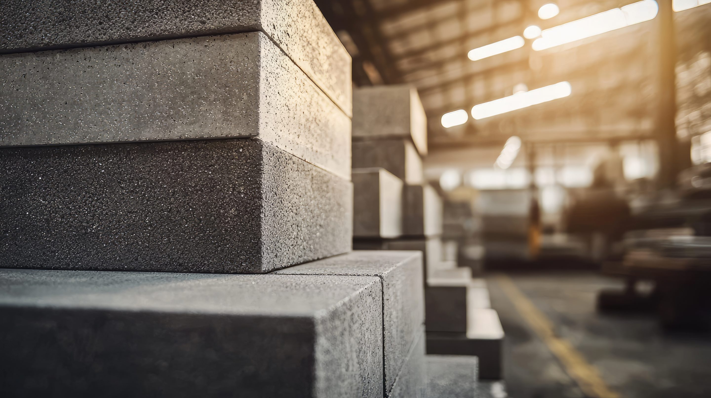 workers in a construction supply warehouse