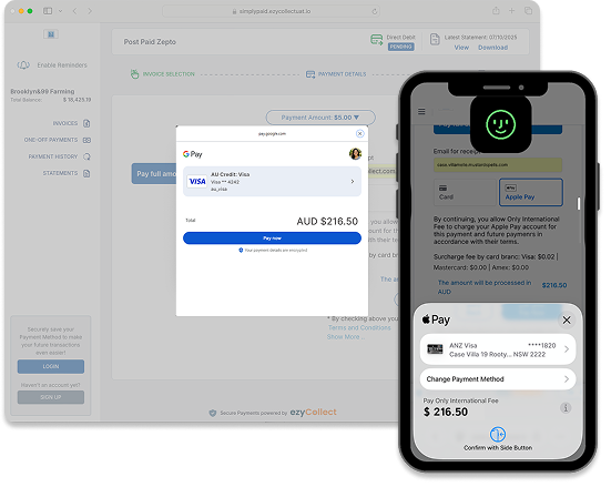 Apple Pay and Google Pay UI